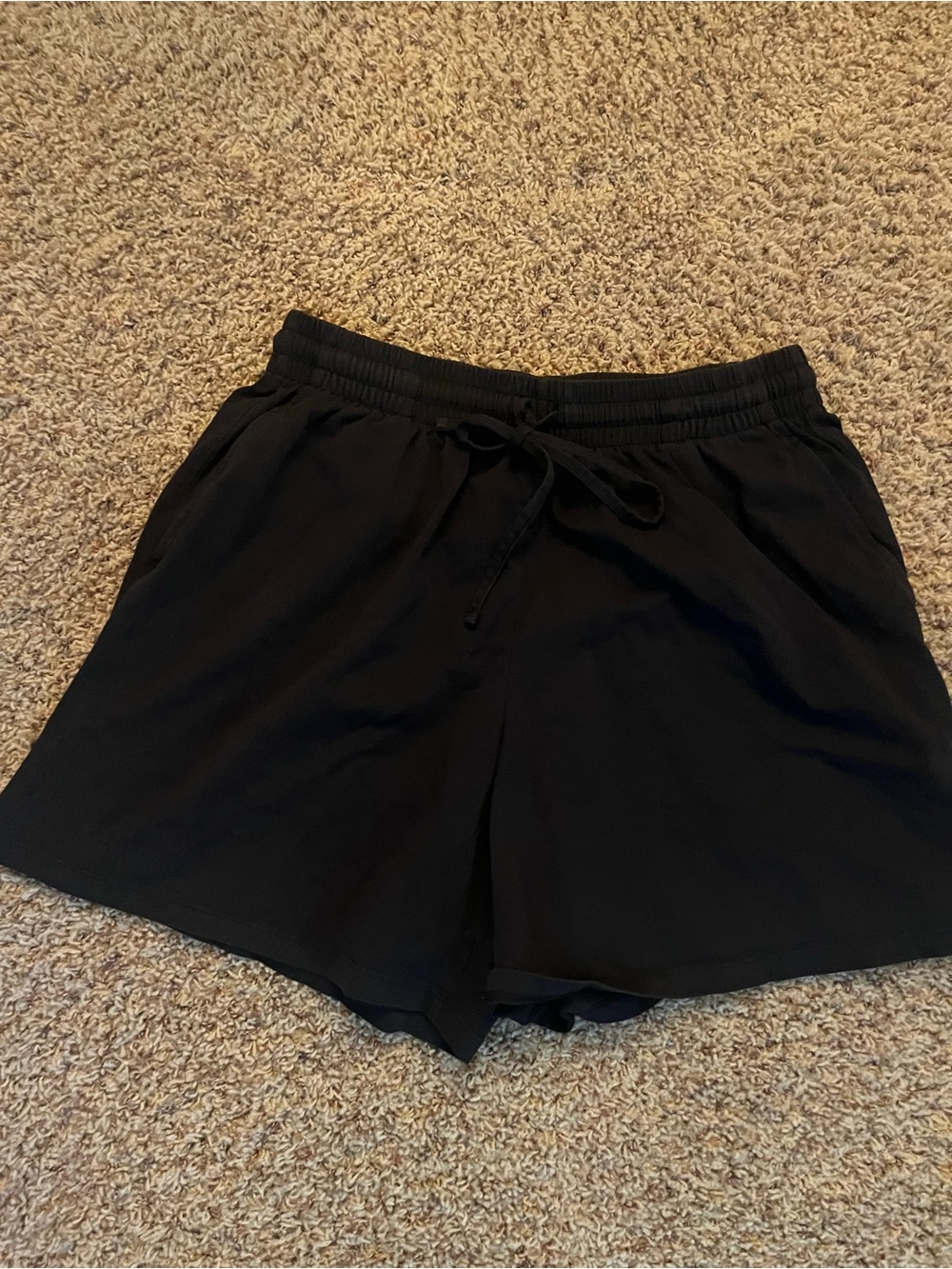 Uniqlo Black Athletic Drawstring Shorts